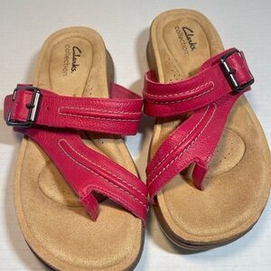 Clarks Vibrant Pink Sandals Women’s Size 6.5